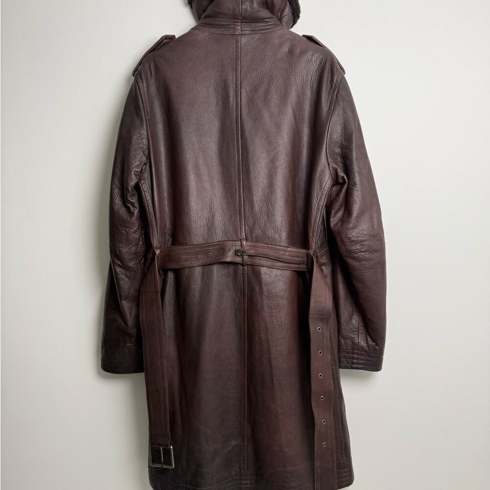 Ralph Lauren Wine Italian lambskin coat with shearling collar - size L $15,000 - Picture 7 of 15